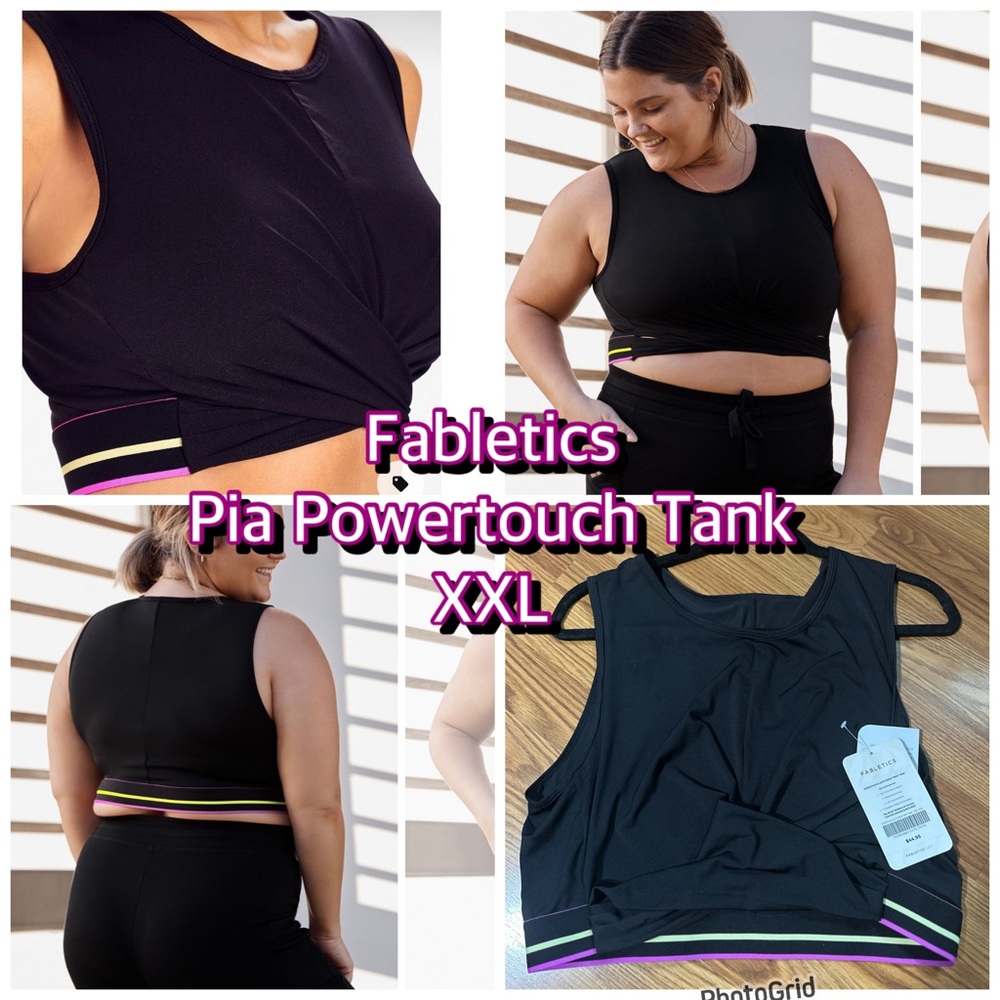 New Fabletics Pia Powertouch Light Front Twist Tank XXL
